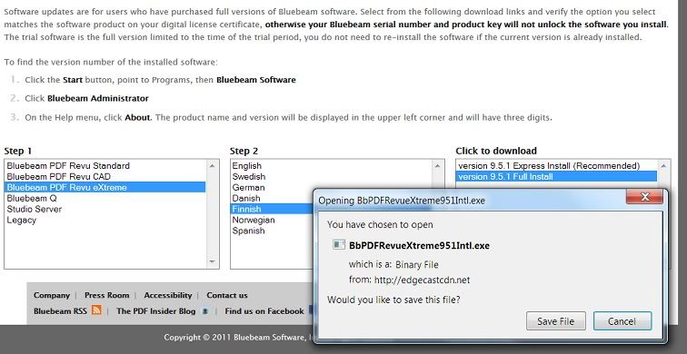 After installing the software, you will have the option to switch back to English as the default language in the Bluebeam Administrator.