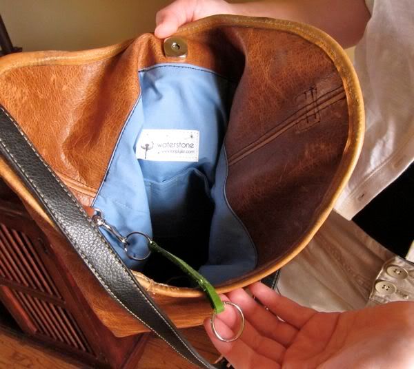 waterstone eco friendly recycled leather handbags and accessories