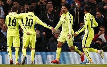 Barça defeat Manchester City 2-1 at Etihad.