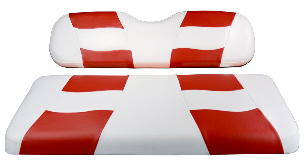 RIPTIDE White/Red Two Tone Seat Cover for Club Car Precedent
