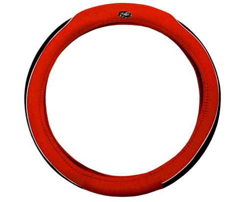 STEERING WHEEL COVER RED/BLK