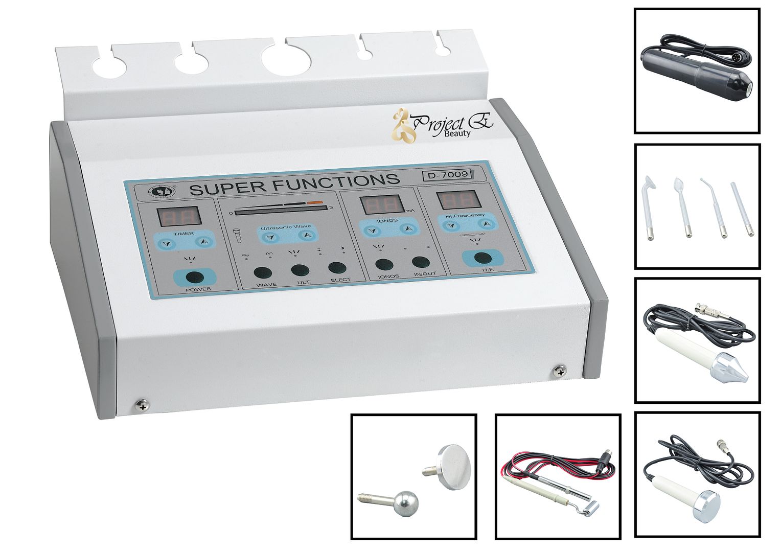 Pro Ultrasound High Frequency Galvanic Beauty Facial Skin Spa Salon