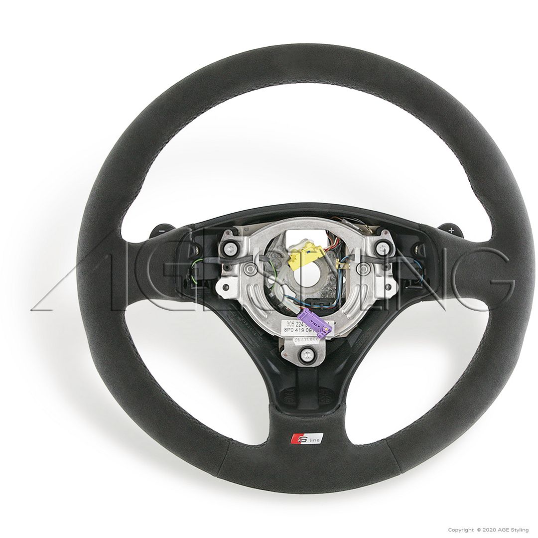 Audi A2 A3 A4 A6 A8 S-Line Alcantara Suede Steering Wheel Tiptronic DSG Shifters